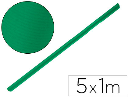Papel kraft verjurado Liderpapel verde fuerte rollo 5x1 m.